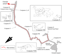 Plan des Höhlensystems