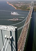 Pont Verrazzano-Narrows au-dessus du Hudson.