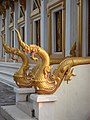 Nagas emerging from Makara mouths at Wat ThatPhun, Vientiane, Laos