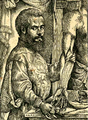 Retrat de Vesalius a De humani corporis fabrica(1534).