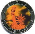 Image 10Holographic coin from Liberia features the Statue of Liberty (Liberty Enlightening the World) (from Coin)