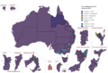 Two-candidate-preferred contests in each electorate