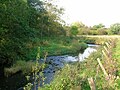 The Lugton Water near the old ford.