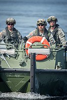 652nd Engineer Company conducts rafting operations during CSTX August 2016