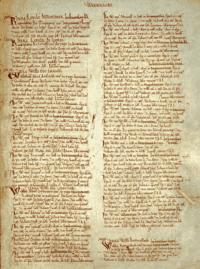 Sida ur Domesday Book som behandlar Warwickshire.