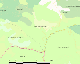 Fontanès-de-Sault - Localizazion