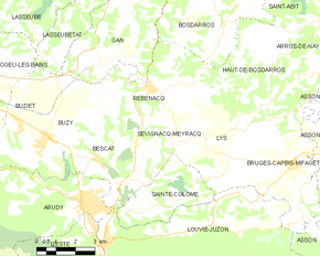 Poziția localității Sévignacq-Meyracq