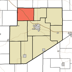 Location of Adams Township in Decatur County