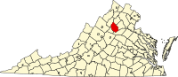 Locatie van Madison County in Virginia