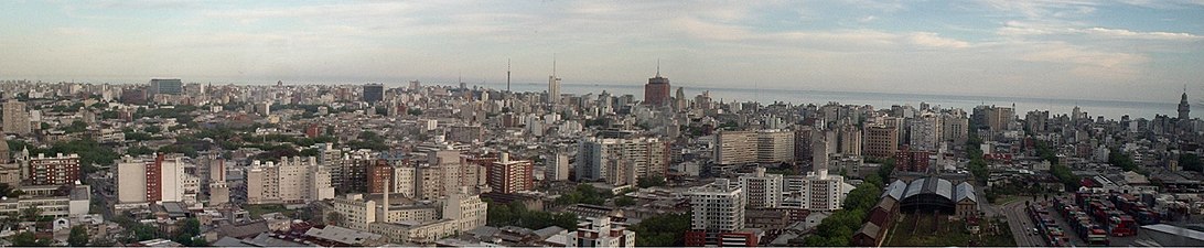 Panorama av kvarteren Aguada, Centro och Cordón.