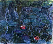 Lilis dŵr ac adlewyrchiadau helygen (1916–19), Musée Marmottan Monet
