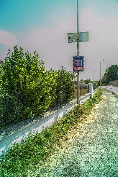 Radar pédagogique, route de Saint-Jean-de-Losne