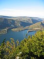 Le barrage de Coiselet depuis le belvédère de la Pierre-Qui-Vire.