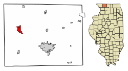 Location of Lena in Stephenson County, Illinois.