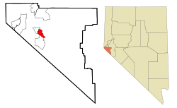 Location within Douglas County and Nevada