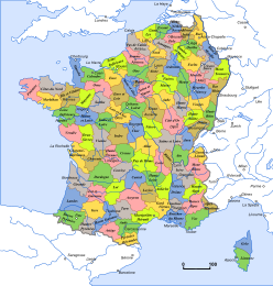 საფრანგეთის იმპერიის დეპარტამენტები კონსულობის დროს (1801)