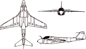 Hình chiếu ba chiều chiếc A-6 Intruder