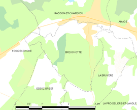 Mapa obce Breuchotte