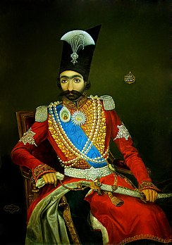 Portrait de Nassereddine Shah, chah de Perse (1857, musée du Louvre). (définition réelle 1 761 × 2 508)