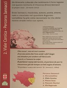 Targetta dedicata a Enzo Jannacci in viale Corsica a Milano.