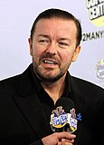 Comedian Ricky Gervais narrated "Truth or Square"; he appeared in live-action as himself.[30]