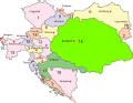 Image 3Two parts of the Triune Kingdom: Croatia-Slavonia (number 17) and Dalmatia (number 5) within Austria-Hungary (from History of Croatia)