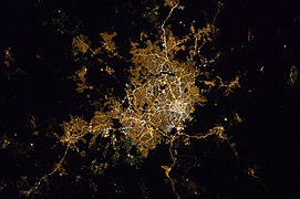 Satellitenbild bei Nacht