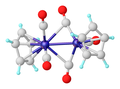 Cp2V2(CO)5 featuring a pair of semi-bridging CO ligands.[2]