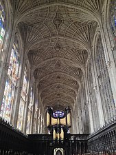 Fan vault in the chapel of King's College, Cambridge (1446–1554)