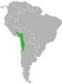 Range of Chinchilla brevicaudata.