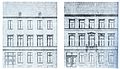 Düsseldorf, Schadowstraße 51, Frühklassizistische Fassade und Vorschlag von Josef Krons zur Fassadenänderung