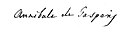 Firma di Annibale de Gasparis