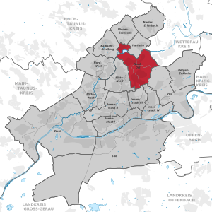 Lage von Frankfurt-Mitte-Nord