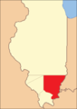 Gallatin County created in the Illinois Territory period between 1812 and 1815