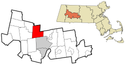 Location in Hampshire County in Massachusetts