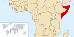 Location of Somalia