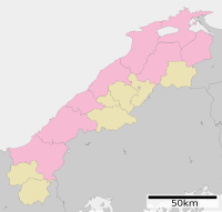 三沢城の位置（島根県内）