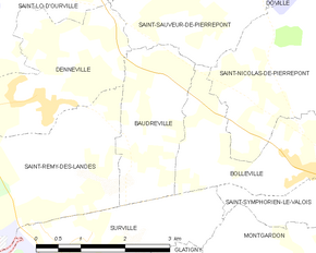 Poziția localității Baudreville