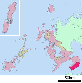 Poziția localității Minamishimabara