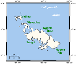 Location in the Nggela Islands