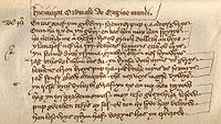 The opening verses of Origo Mundi, the first play of the Ordinalia (the magnum opus of mediaeval Cornish literature), written by an unknown monk in the late 14th century