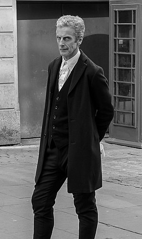 Peter Capaldi, interprète du Douzième Docteur, pendant le tournage de la série en juin 2014.