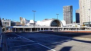 本線の終点、有明・東京ビッグサイト駅（仮称）の予定地付近にある国際展示場駅。