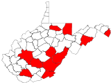 County distribution map.