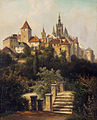 Alois Kirnig - Pohled na Pražský hrad z Chotkovy ulice (1899)