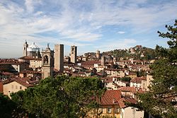 Bergamo's well-recognizable cityscape