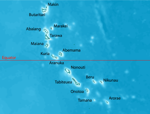 Localización do atol Marakei