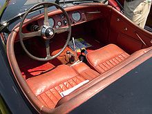 Intérieur de la Jaguar XK120 Roadster