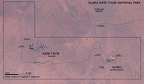 Karte basierend auf einer Landsat-7-Aufnahme