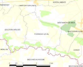 Poziția localității Fourneaux-le-Val